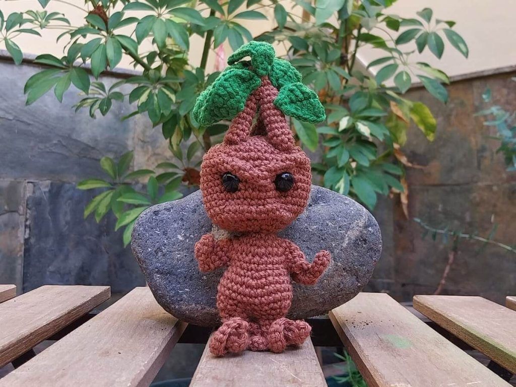 Mandrágora amigurumi de Harry Potter